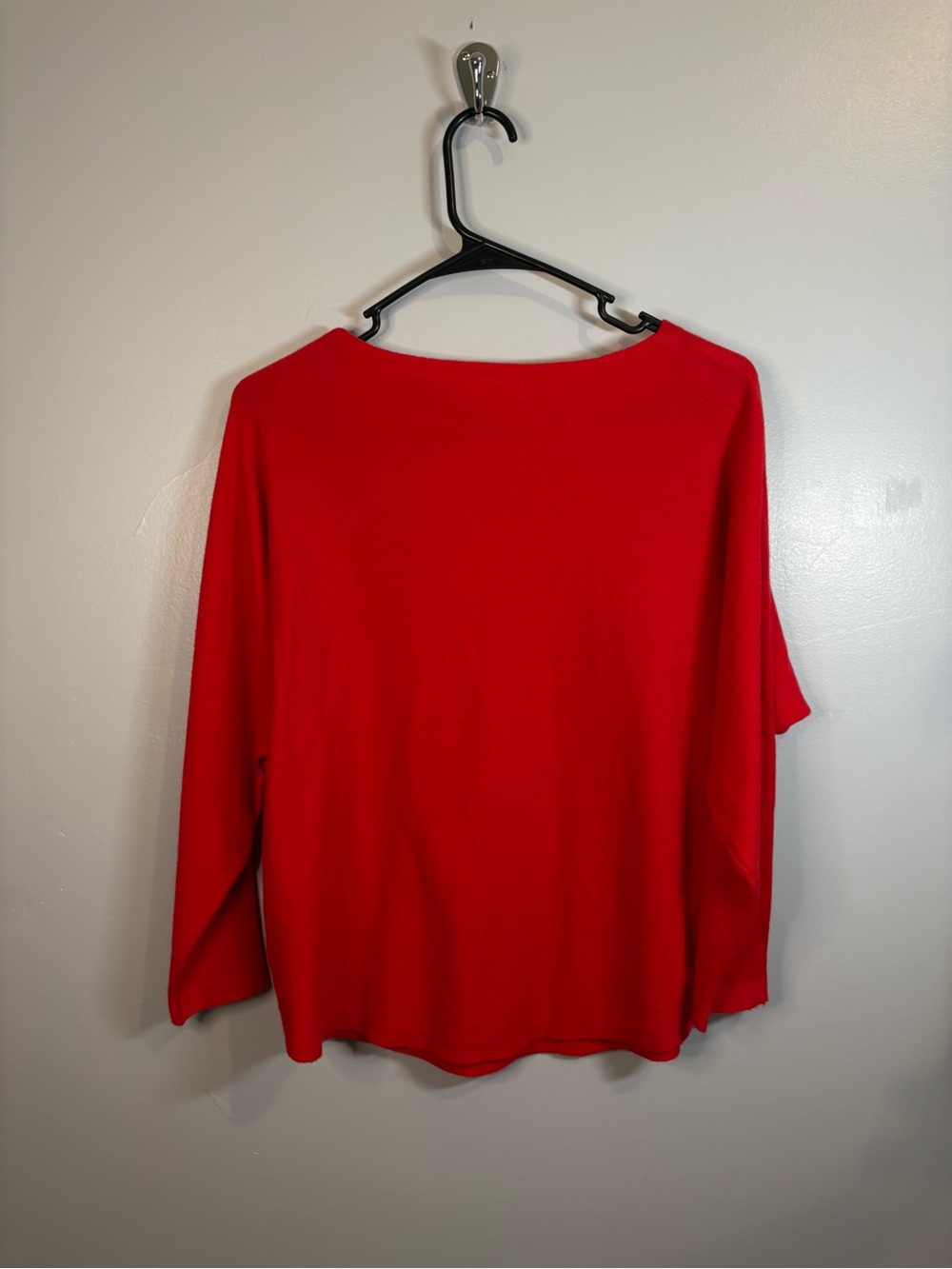 Vila Milano Classic Red Sweater Dolman Sleeve Batwing Soft Comfy Office Business - Picture 7 of 10
